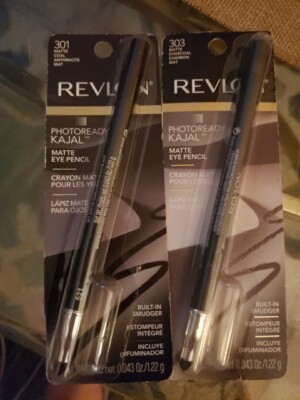  Lot of 2 , Revlon Photoready Kajal Eye Pencil, Matte Coal 301