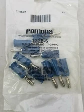  POMONA 1325-6 BLUE BANANA PLUG, ENVIROMENT 5000VDC,30VAC/60VDC HAND