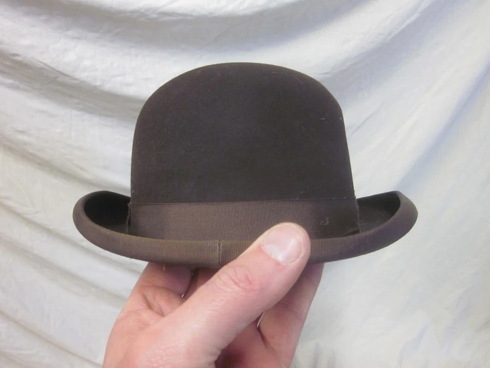 Disney New York Mfg. de colección años 50-60 Sombrero derby marrón para hombre Foto 3 de 4