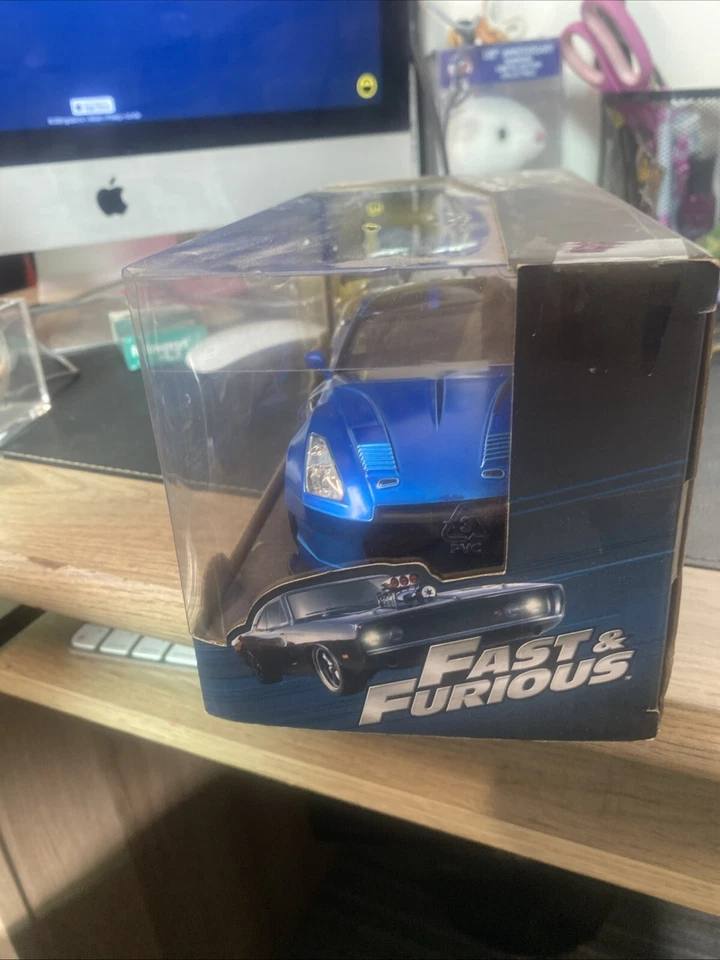 JADA FAST & FURIOUS BRIAN'S 2009 NISSAN SKYLINE GT-R R35 BLUE 1:18 DIECAST  #35 - Image 3 of 4