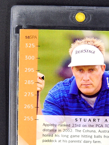 2003 UD Upper Deck SP Authentic Long Ball Leaders #58 Stuart Appleby Golf Card - Picture 7 of 10