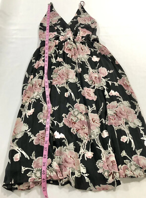 knee length dresses for ladies Blue Floral Frill Hem Strappy Midi Dress – AX Paris main image 1