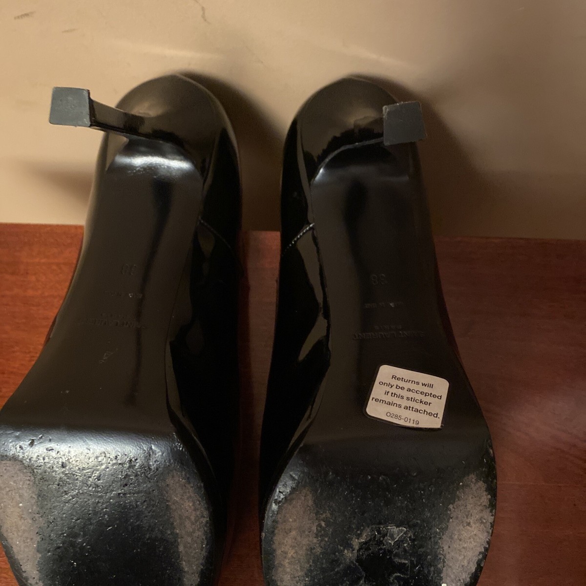 $795 YSL Saint Laurent 208786 Patent Leather Tribtoo