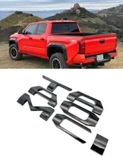 Tailgate Insert Letters Badge For 24 25 Tacoma Gloss Black Rear Trunk Emblems