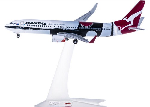 Maquette Herpa Boeing 737-800 Qantas – VH-VZR Coral Bay – Échelle 1/500 – Avion De Collection