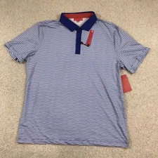 Redvanly Polo Shirt Mens XL Striped Blue New *defect Carlton