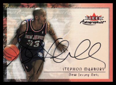 2000-01 Fleer Tradition Autographics Stephon Marbury Auto New 