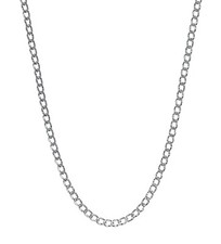 925 Sterling Silver 2.7mm Flat Diamond-Cut Cuban Curb Necklace Made In Italy