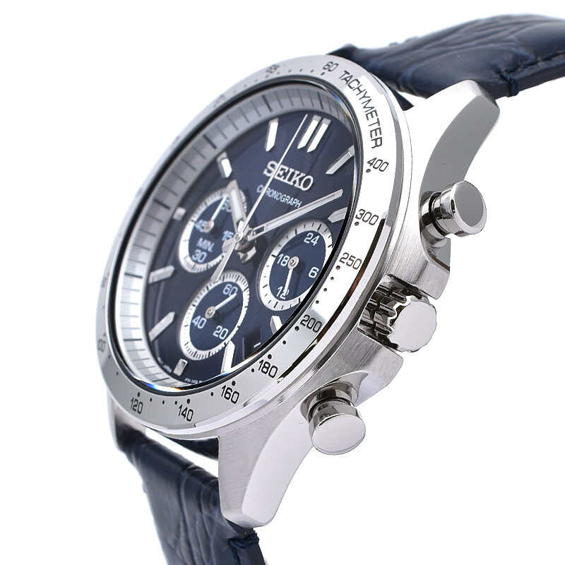 SEIKO SELECTION SBTR019 Chronograph Stainless Steel Leather Band