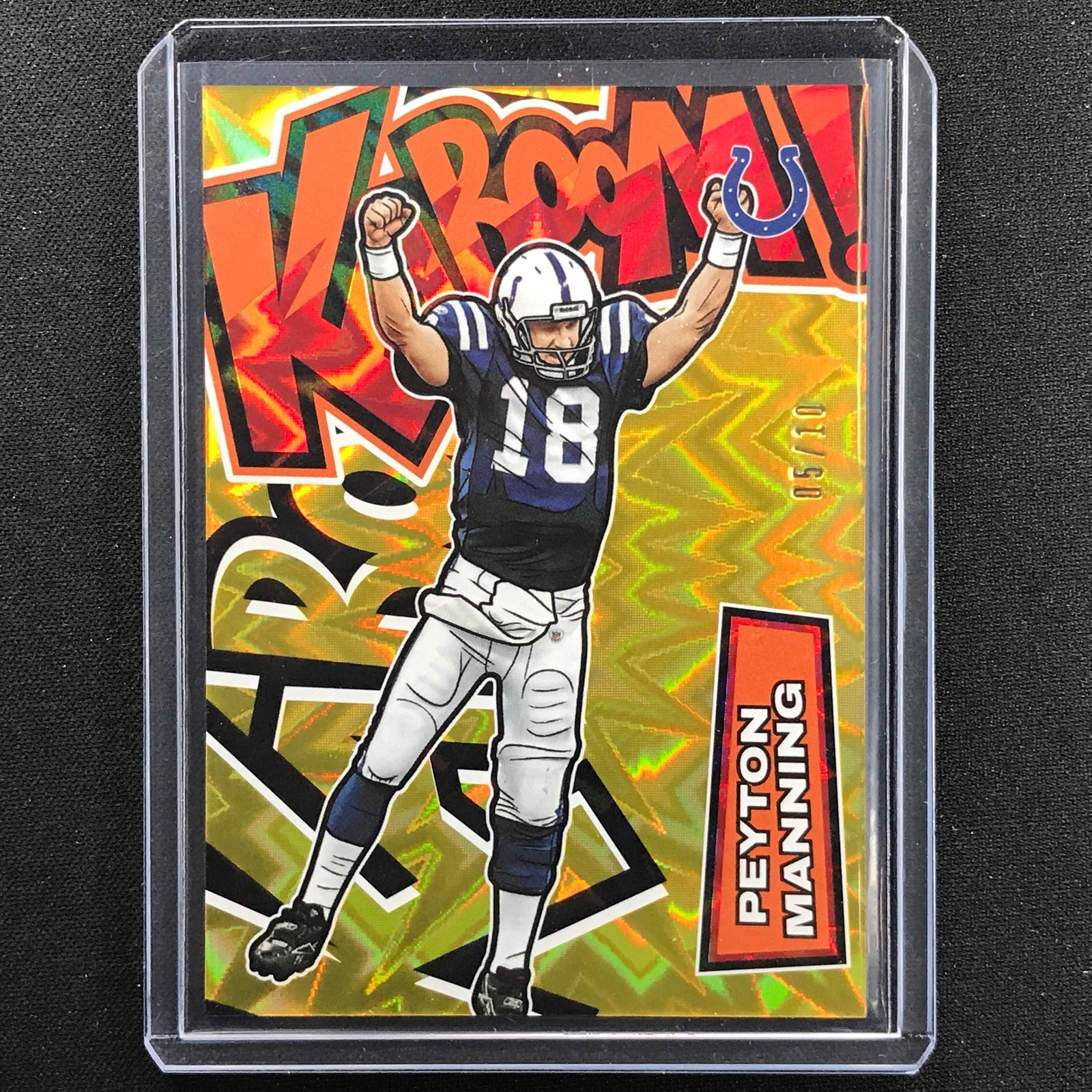 2022 Absolute PEYTON MANNING Kaboom Vertical Gold 5/10