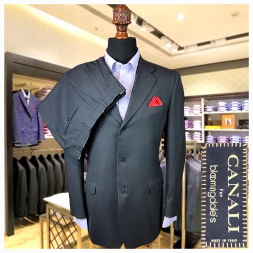 $2,395 CANALI Italy Suit Geometric Brown 2 Piece 42L Pants W34 Unhemmed Mens
