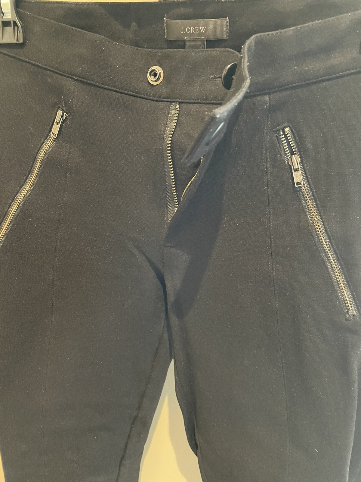 JCrew Black snap front ponte slim Pixie pants #B3… - image 5