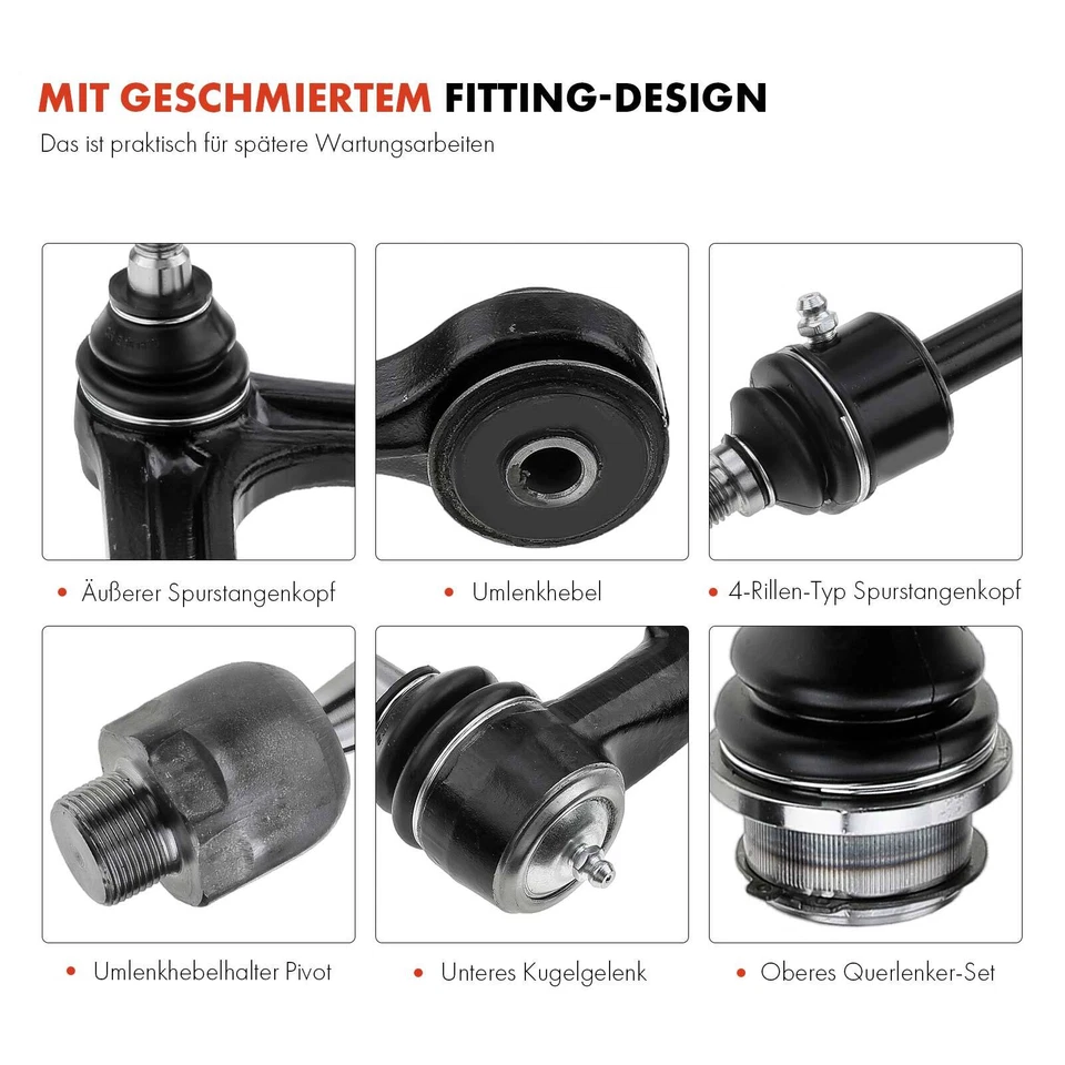 10x Kit Bras de Suspension Barre Avant pour Dodge RAM 1500 Pick-Up Être Ab 2002 - Photo 3/4