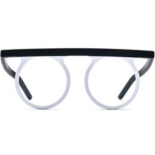 Round Glasses for Men Women Unique Design Acetate Eyeglasses Frame Black White