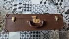 Louis Vuitton, valise vintage, toile marron (couleur rare), trunk, 60cm