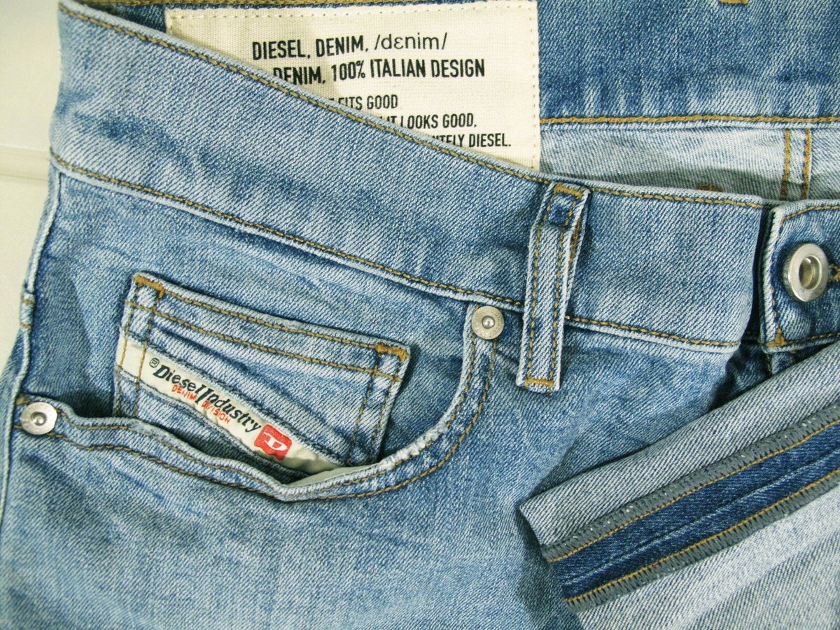 HOT Men's DIESEL D-VIDER 81AL LONGRISE LOOSE TAPERED STRETCH Denim