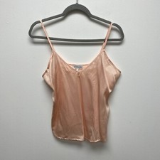 Ettitude Womens Cloud Pink Adjustable Strap Bamboo Sateen Sleep Cami Tank Top S