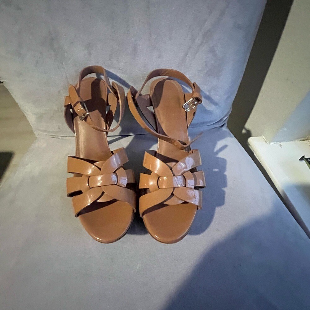 Saint Laurent sandalo omaggio plateau nudo 39