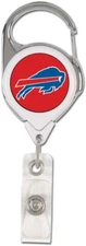 BUFFALO BILLS PREMIUM METAL RETRACTABLE ID BADGE HOLDER KEY CHAIN WINCRAFT 👀
