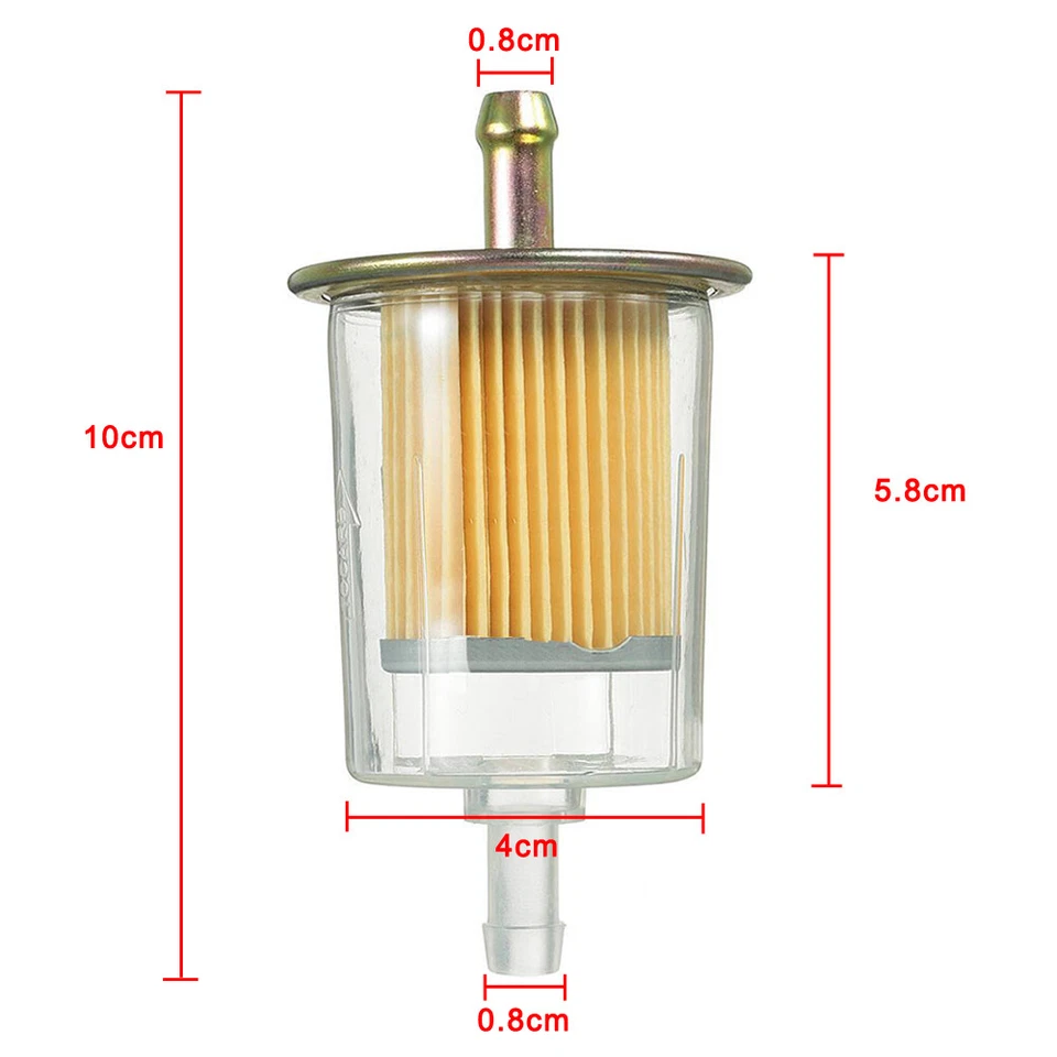 Universal 8mm 3/8'' Motorcycle Inline Gas Petrol Fuel Filter Pipe Dirt Quad Bike - Image 2 of 4