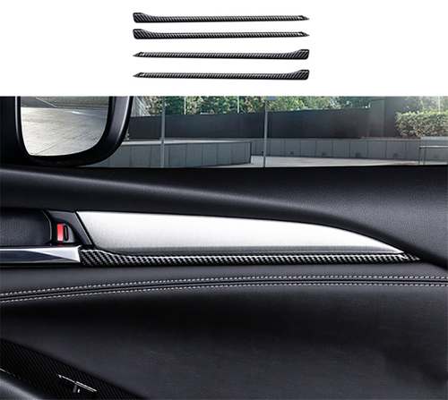 For Mazda 6 Atenza 2018-2021 Carbon Fiber interior 4-Door Panel Decor Trim Cover - Foto 1 di 5