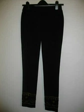 NEW + TAGS * ANTTHONY STUDIO * BLACK GOLD SEQUINNED BOTTOM JEGGINS  XS RRP £35