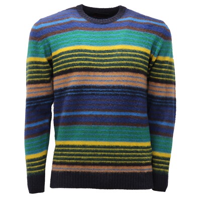 5449AF men's sweater ALTEA blue/multicolor wool sweater man