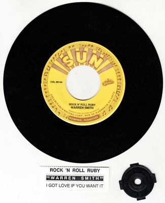 WARREN SMITH Rock n' roll Ruby 7'' 45 rpm vinyl record NEW + juke box title strip