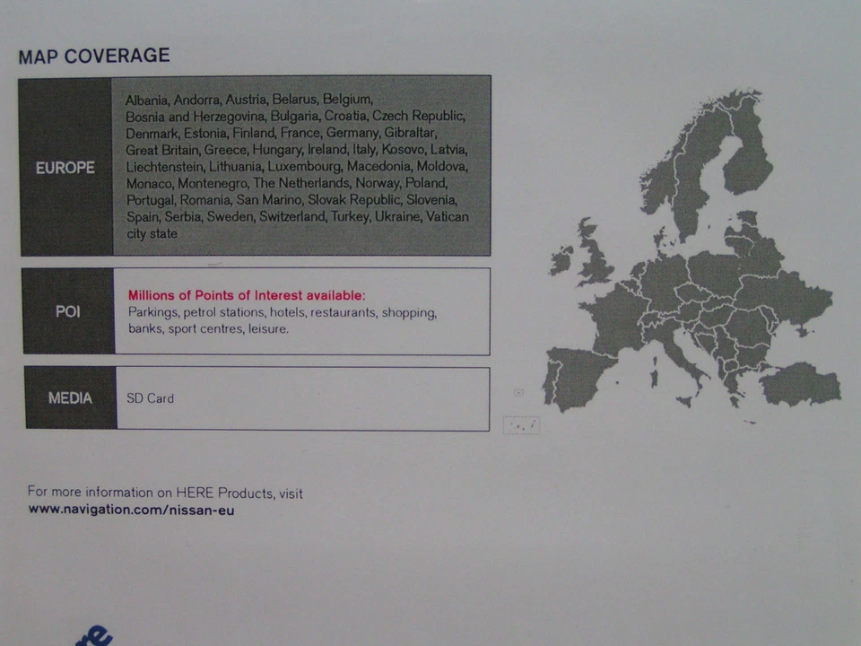 SD CARD NAVIGATION NISSAN CONNECT 1 LCN1 EUROPA V7 2016 QASHQAI JUKE NOTE MICRA - Bild 3 von 4