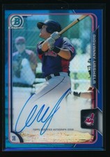 GIO GIOVANNY URSHELA AUTO 2015 Bowman Chrome Autograph BLUE REFRACTOR #/150 RC