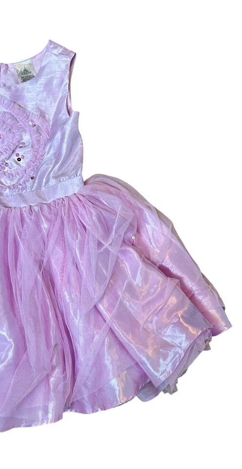 Disney Store Belle Party Tutu Dress Girl Fancy Dress Princess Pink Sz 7/8 Medium - Image 3 of 4
