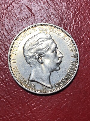 1912-A Germany 3 Mark Prussia Wilhelm II Nice Toning Please Check Our Inventory