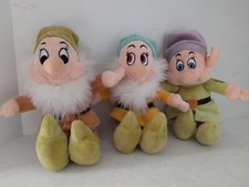 3 Disney Snow White And The Seven Dwarfs 8  Beanbag Plush Bashful Doc Dopey