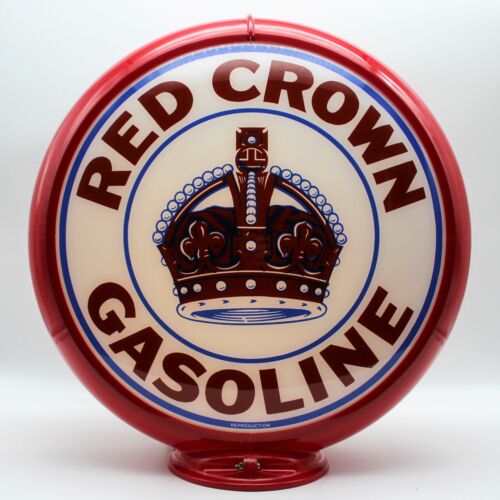 RED CROWN GASOLINE 13.5" Gas Pump Globe-SHIPS FULLY ASSEMBLED! MADE IN THE USA! - Picture 1 of 6