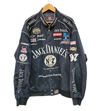 Vintage Retro JH Design Nascar Jack Daniels Team Racing Jacket Size 3XL