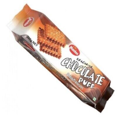 Real Chocolate Cream Biscuits Munchee Puff Original Sri Lankan Cookie -200g