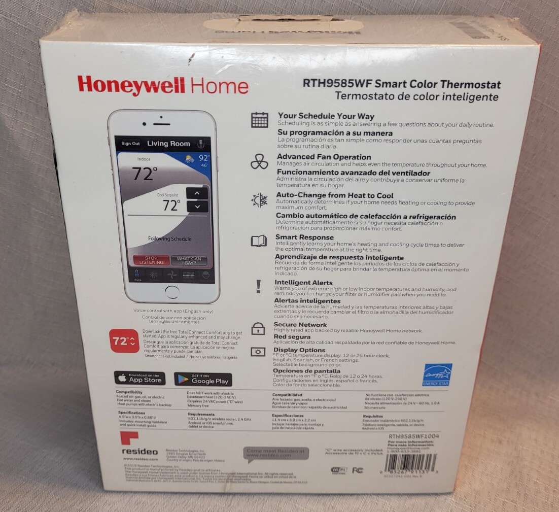 Honeywell Home RTH9585WF1004 Wi-Fi Smart Color Thermostat Brand NEW Sealed