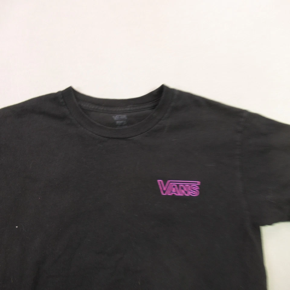 Camisa Vans Niñas Mediana Manga Corta Cuello Redondo Informal Ligera Negra Foto 2 de 4