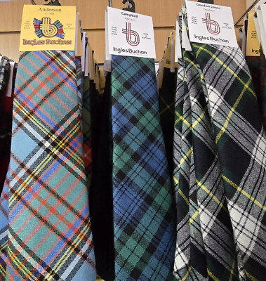 Ingles Buchan Tartan Clan Krawatte 100 % reine Schurwolle hergestellt in Schottland £24,99