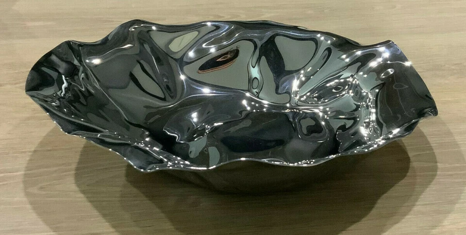 ALESSI Superbe Corbeille En Acier Lluis Clotet Diamètre 27cm - Photo 3/4