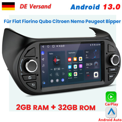 Für Fiat Fiorino Qubo Citroen Nemo Peugeot Bipper Carplay Autoradio GPS NAVI SWC