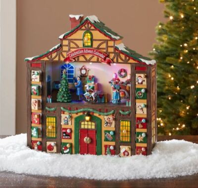 Holiday Living 16.2-in LED Musical Animated Advent Calendar House