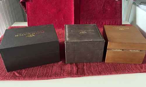 PHILIP WATCH Boxes Watch Box Cases Lot 3 Cases With Cushions - Picture 2 of 7