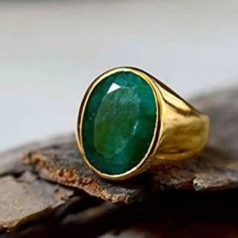 Buy Chopra Gems & Jewellery Brass Emerald Panna Stone Ring (Women and Men)  - Free Size (Newz-Ring37) Online at Best Prices in India - JioMart.