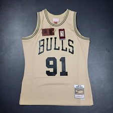 100 Authentic Dennis Rodman Mitchell Ness Stitched 1997 Bulls Jersey Size S 36