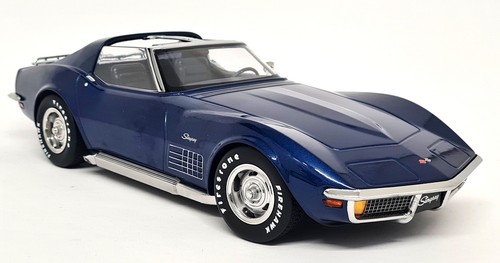 KK 1/18 Chevrolet Corvette C3 Stingray 1972 Metallic Blue Diecast Model Car - Picture 9 of 9