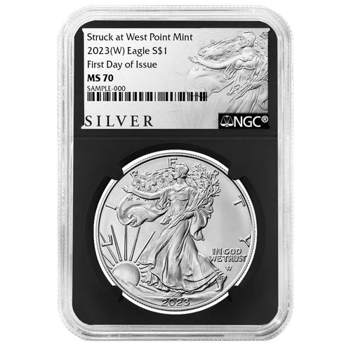2023 (W) $1 American Silver Eagle NGC MS70 FDI ALS Label Retro Core