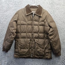 Lee Storm Rider Jacket Vintage Men Large Talon Zipper 1970s Goose Down Cowboy