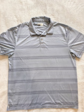 PGA Tour Pro Series Polo Mens XL Athletic fit Gray with stripes