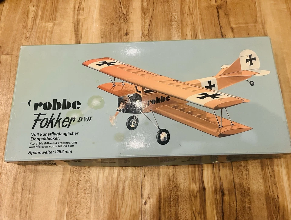 Original Robbe Fokker DVII Baukasten aus den 70er Jahren, Graupner, Multiplex